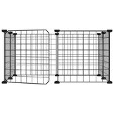 Huisdierenkooi 8 Panelen 35x35cm Zwart - 68% Korting!