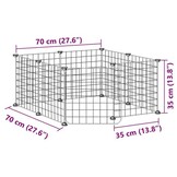 Huisdierenkooi 8 Panelen 35x35cm Zwart - 68% Korting!