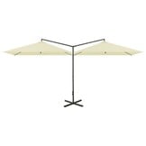 vidaXL Dubbele Parasol 600x300 Zand - 65% Korting!