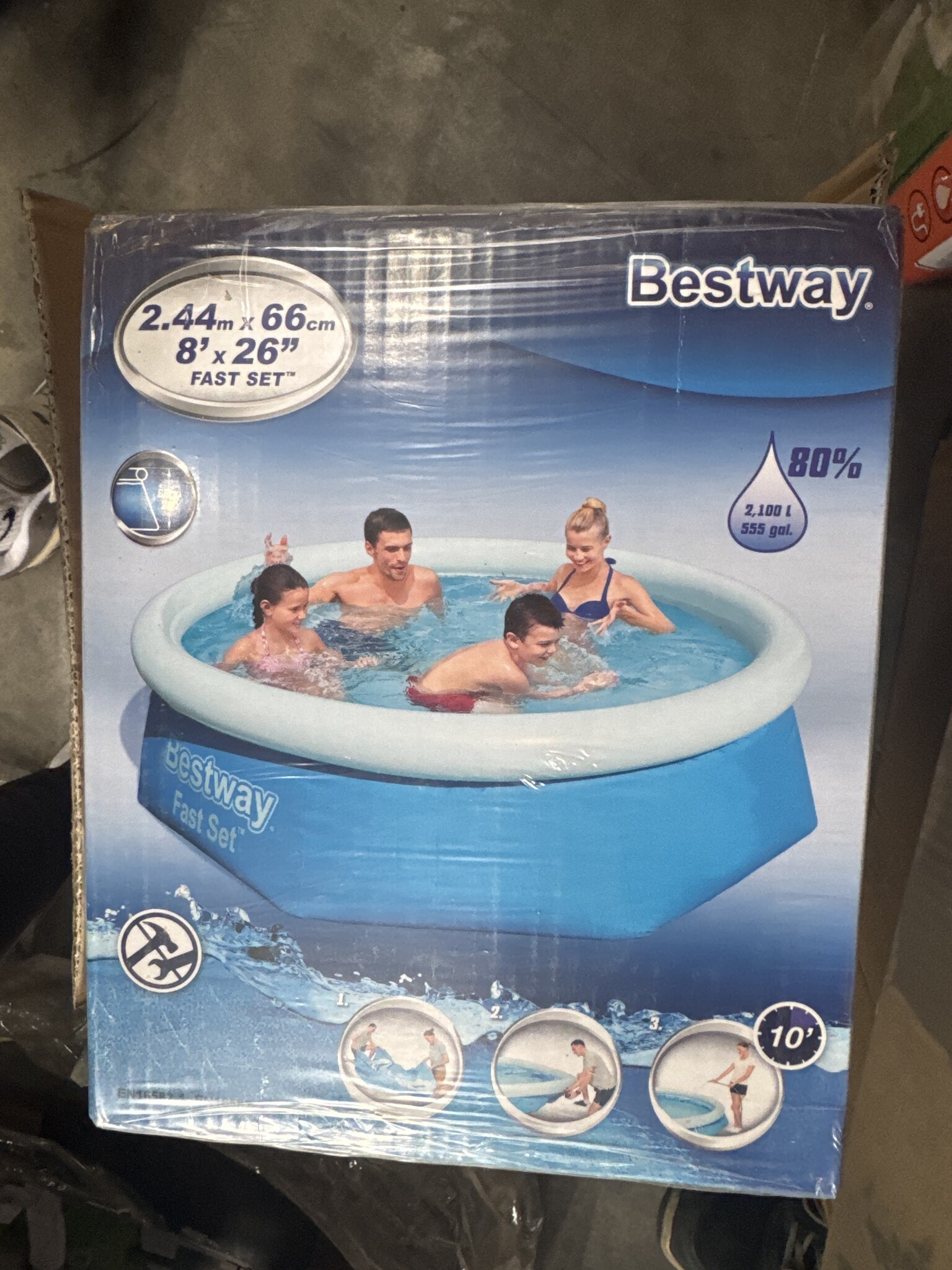 Bestway Zwembad 244cm - Opblaasbaar - 40% Korting!