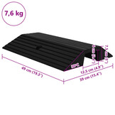 VidaXL Drempelbrug Rubber 49x40x8cm - 40% Korting!