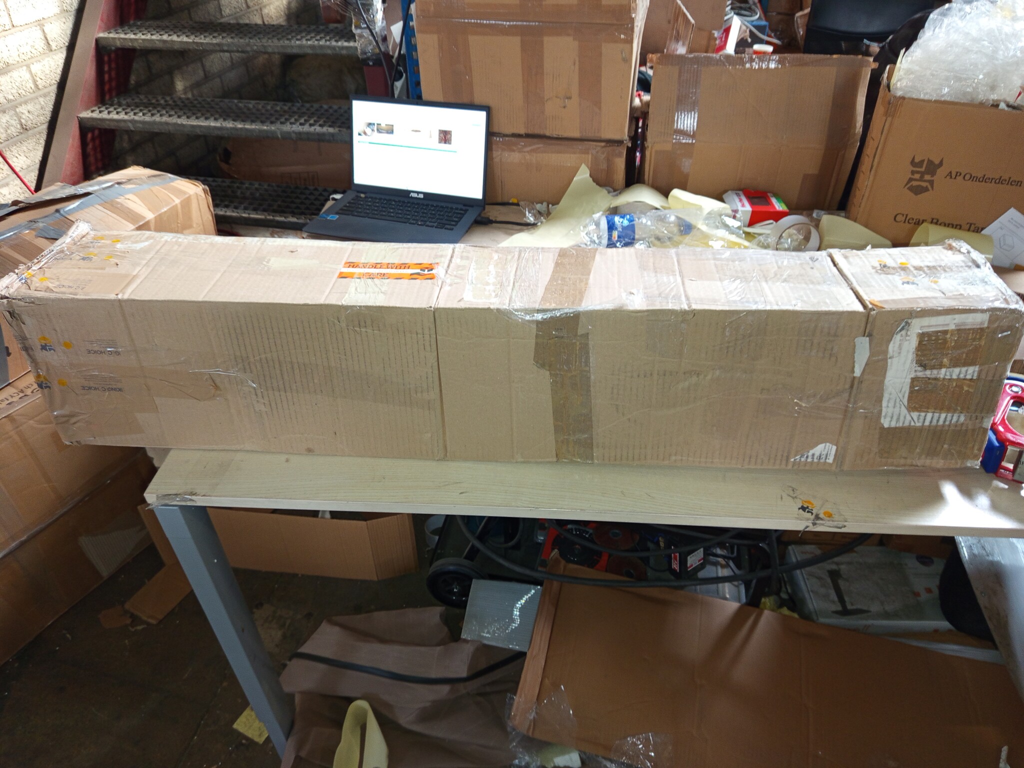 vidaXL Parasol Taupe 330cm - 64% Korting! (Retour)