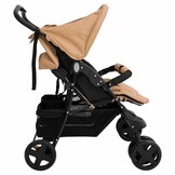vidaXL Tweelingkinderwagen Taupe - 35% Korting!