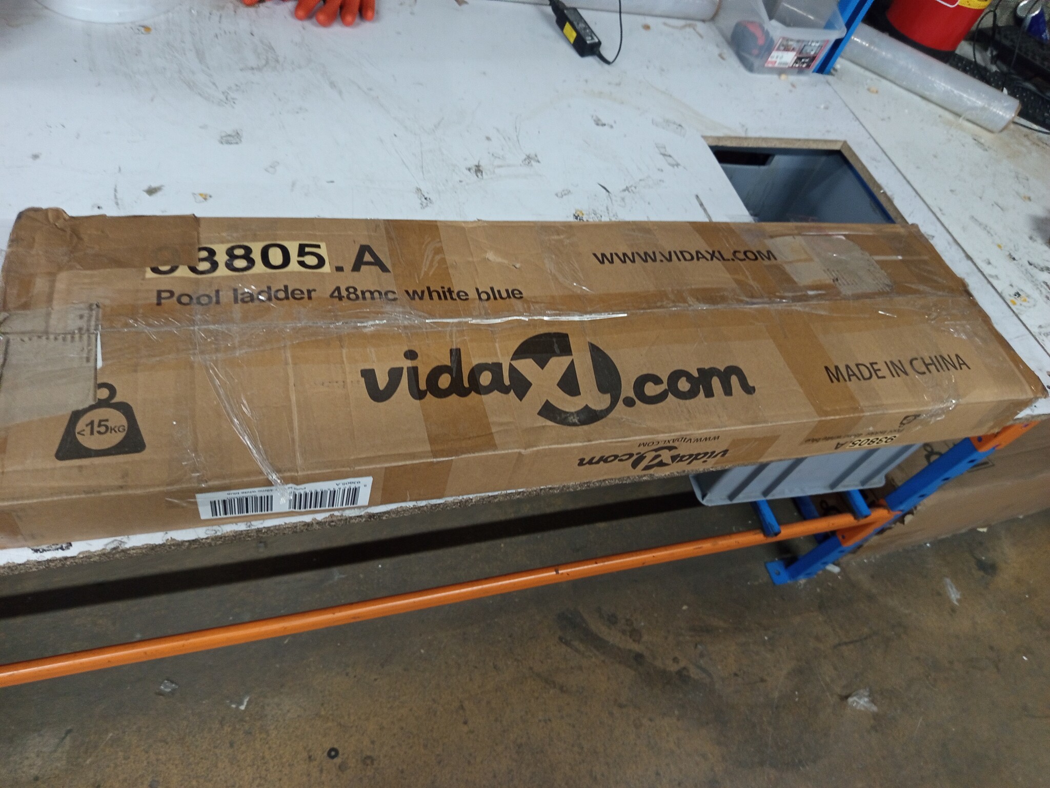 Zwembadladder 84cm - Blauw/Wit - 55% Korting!