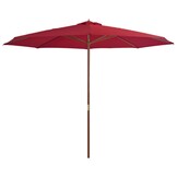 Bordeauxrode Parasol Ø350cm - 65% Korting! (Z.G.A.N.)