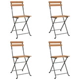 Bistrostoelen Teakhout (4 st) - 70% Korting! - [RETOERTJE]