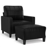 VidaXL Fauteuil Zwart Kunstleer -57% Korting! Outlet Deal
