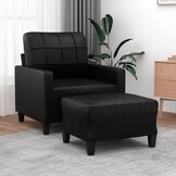 VidaXL Fauteuil Zwart Kunstleer -57% Korting! Outlet Deal