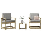 vidaXL Loungeset Grenenhout - 3-delig - 68% Korting!