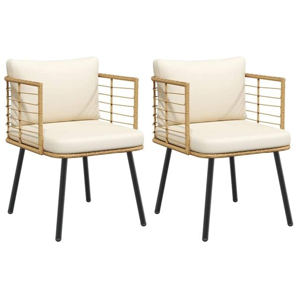 VidaXL Tuinstoel Naturel met Kussens - 70% Korting!