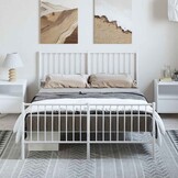 VidaXL Bedframe 135x190 Wit - 40% Korting! (Zo Goed Als Nieuw)