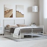 VidaXL Bedframe 135x190 Wit - 40% Korting! (Zo Goed Als Nieuw)