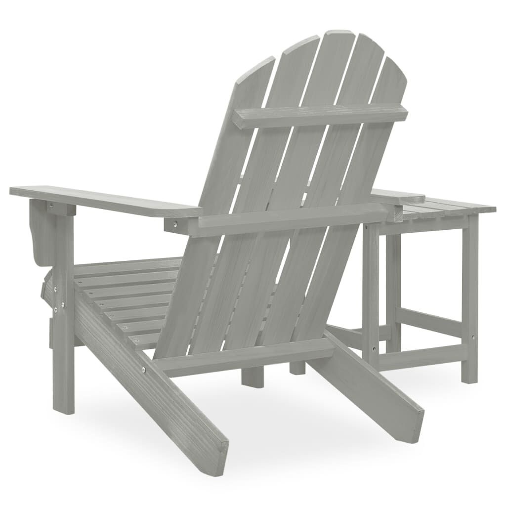 Adirondack Tuinstoel + Tafel Vurenhout Grijs -55% Korting!