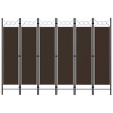 Kamerscherm 6 Panelen Bruin 240x180cm -40%! Topdeal!