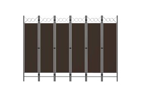 Kamerscherm 6 Panelen Bruin 240x180cm -40%! Topdeal!