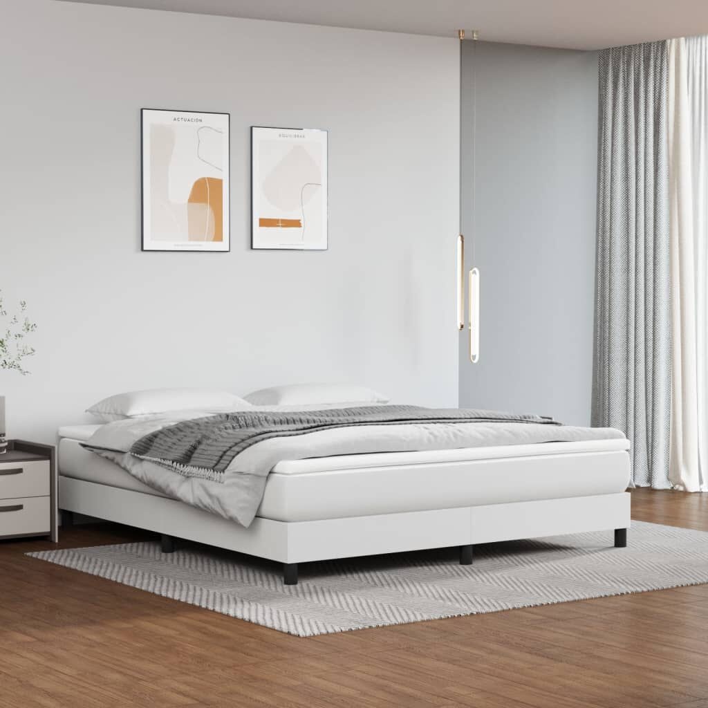vidaXL Bedframe Kunstleer Wit 180x200 - 55% Korting!