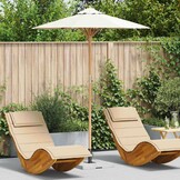 vidaXL Tuinparasol Crèmewit Bamboe - 40% Korting!