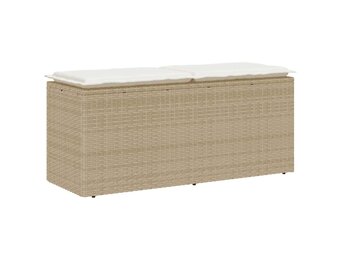 Tuinbank Beige Rattan met Kussen - 51% Korting!