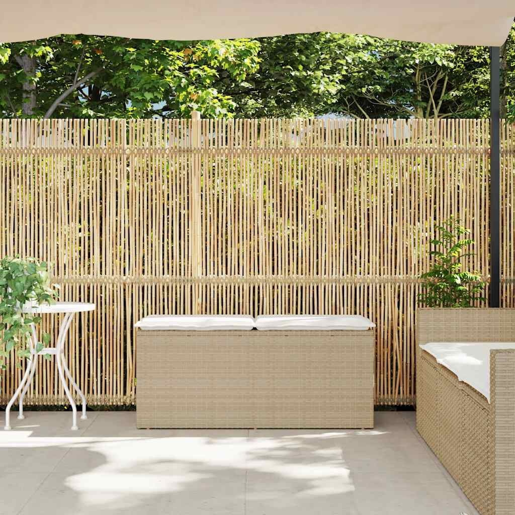 Tuinbank Beige Rattan met Kussen - 51% Korting!