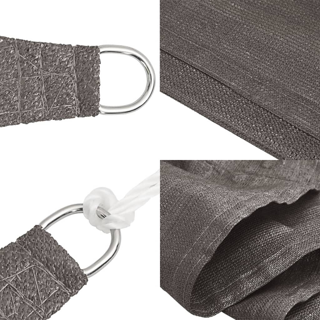 Zonnezeil Driehoek Antraciet 5x7x7m - 65% Korting!