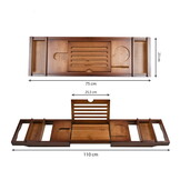 Badplank Bamboe - Badrek 75-110cm - 59% Korting! (Hoekschade)