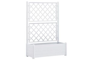 vidaXL Plantenbak met Latwerk Wit 100cm - 59% Korting!