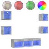 vidaXL Nachtkastje LED Betongrijs - 90% Korting!