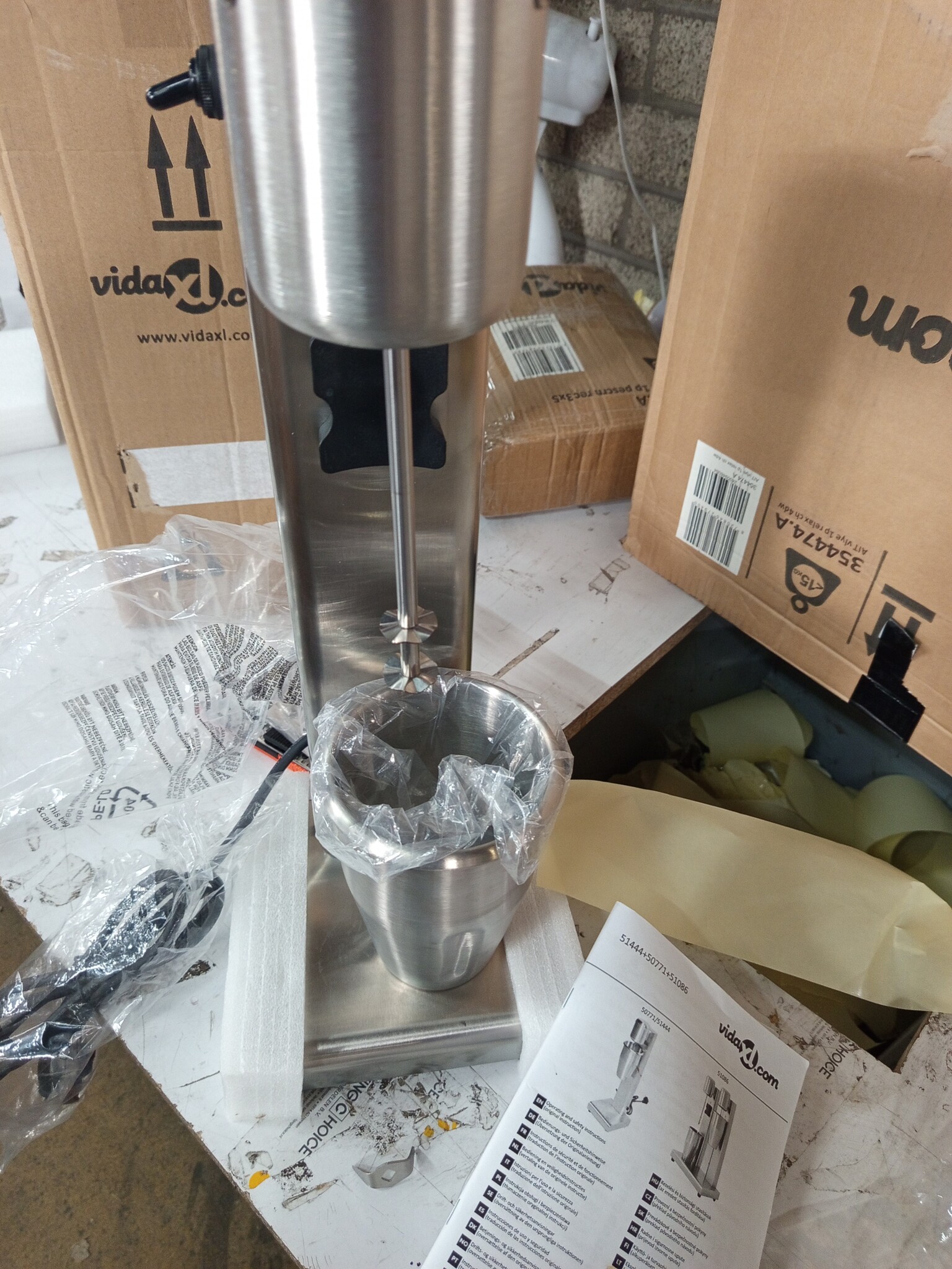 vidaXL Milkshake Mixer RVS - 55% Korting! (Lichte Schade)