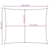 Zonnescherm Rechthoek Taupe 4x5m - 40% Korting!