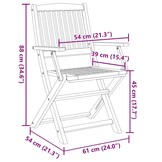 VidaXL Tuinstoelen Acaciahout (4 st) - 46% Korting!