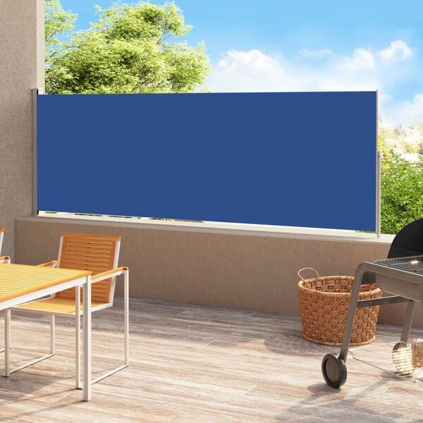 vidaXL Uittrekbaar Tuinscherm 220x500cm Blauw - 68% Korting!