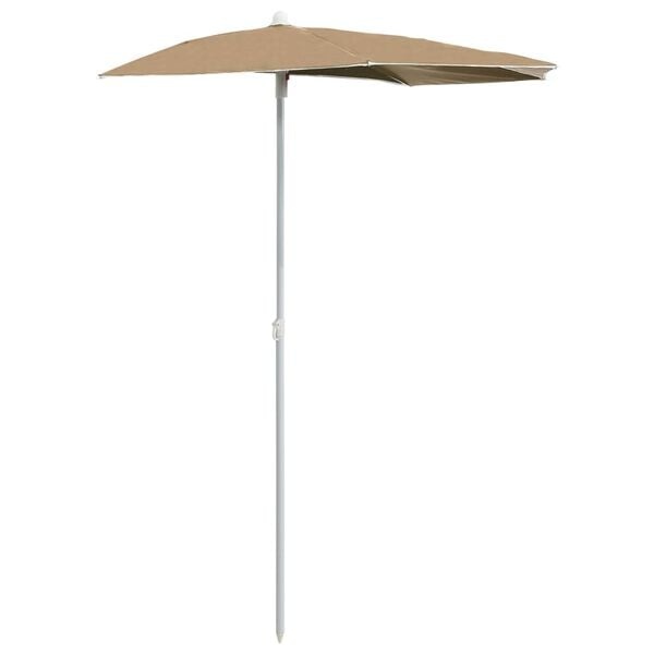 vidaXL Halve Parasol Taupe 180x90 cm - 40% Korting!