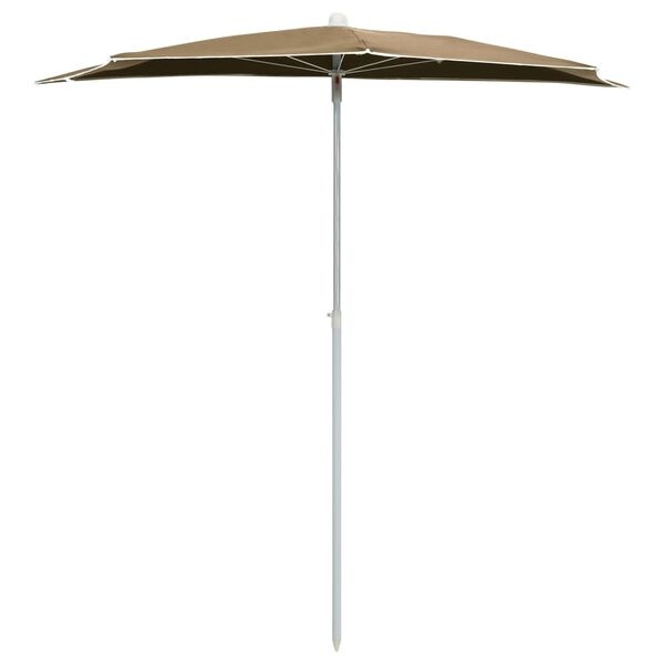 vidaXL Halve Parasol Taupe 180x90 cm - 40% Korting!