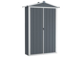 Tuinschuur Gegalvaniseerd Staal Grijs 116x45x175cm - 40% Korting!