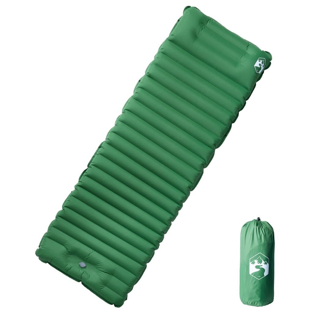Kampeermatras Zelfopblazend + Kussen - Groen - 40% Korting!