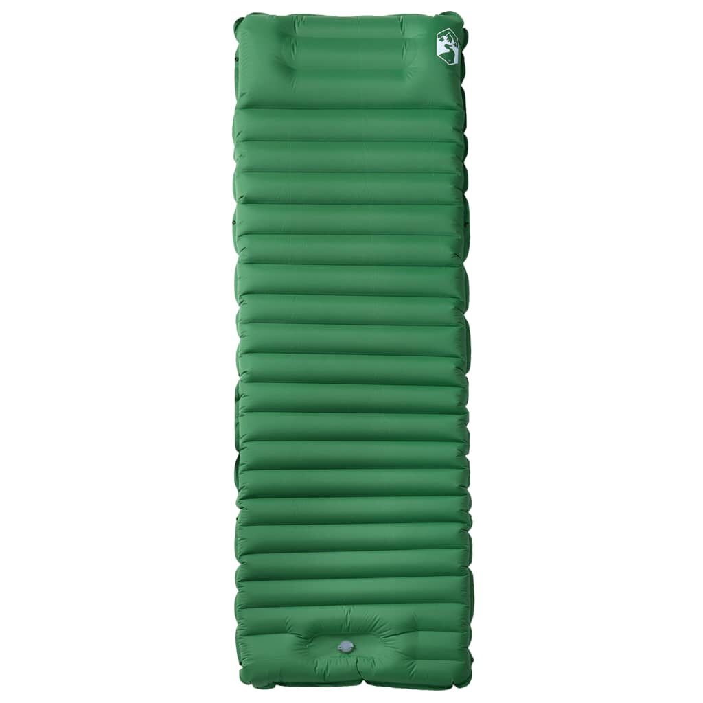 Kampeermatras Zelfopblazend + Kussen - Groen - 40% Korting!