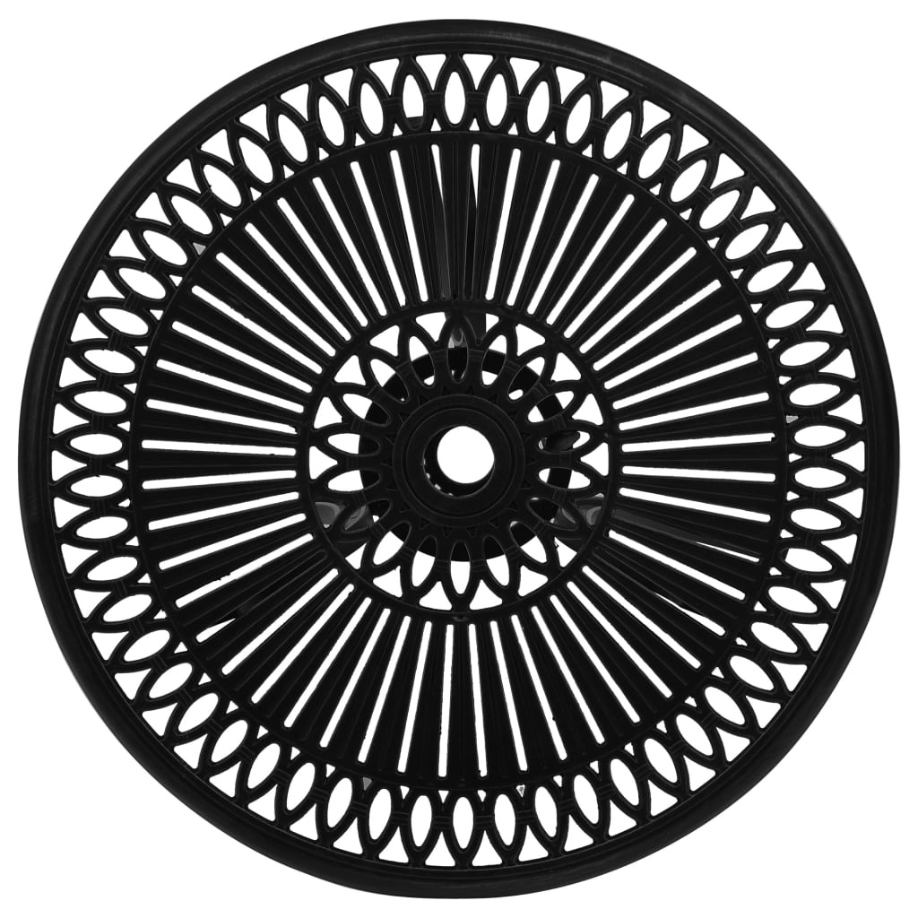 vidaXL Tuintafel Gietaluminium Zwart 62cm - 46% Korting!