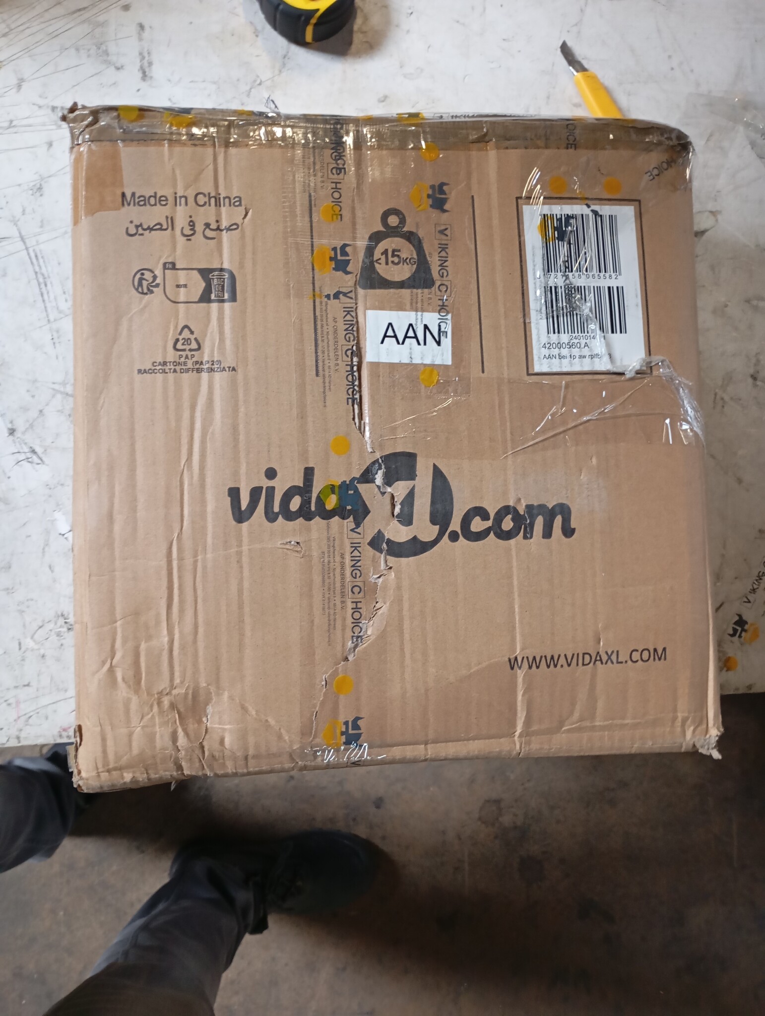 VidaXL Zonnescherm Doek Beige 400x300cm -64% Korting!