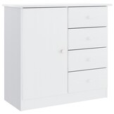 vidaXL Dressoir Wit Grenenhout 77cm - 46% Korting!