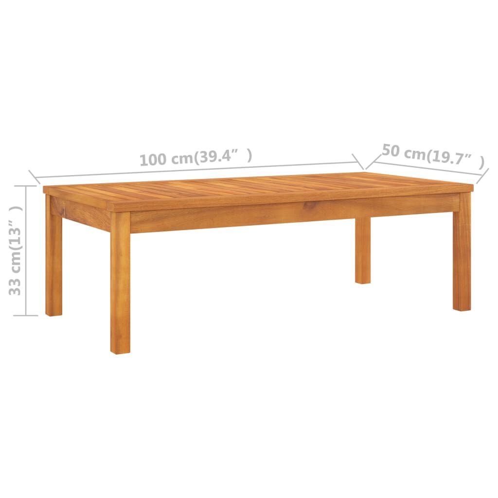 Salontafel Acaciahout 100x50cm - 64% Korting! (Krasje)