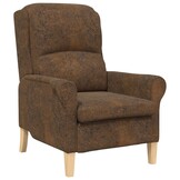 vidaXL Fauteuil Bruin Kunstleer - 51% Korting!
