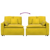 vidaXL Modulaire Bank Armleuning Geel - 42% Korting!