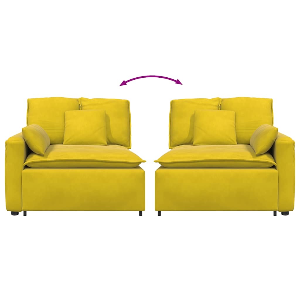 vidaXL Modulaire Bank Armleuning Geel - 42% Korting!