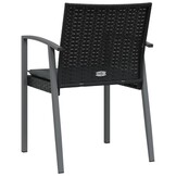 VidaXL Tuinstoelen Zwart (2 st.) + Kussens - 46% Korting!