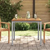 vidaXL Buitentafel 90x90cm Natuur/Grijs - 46% Korting!