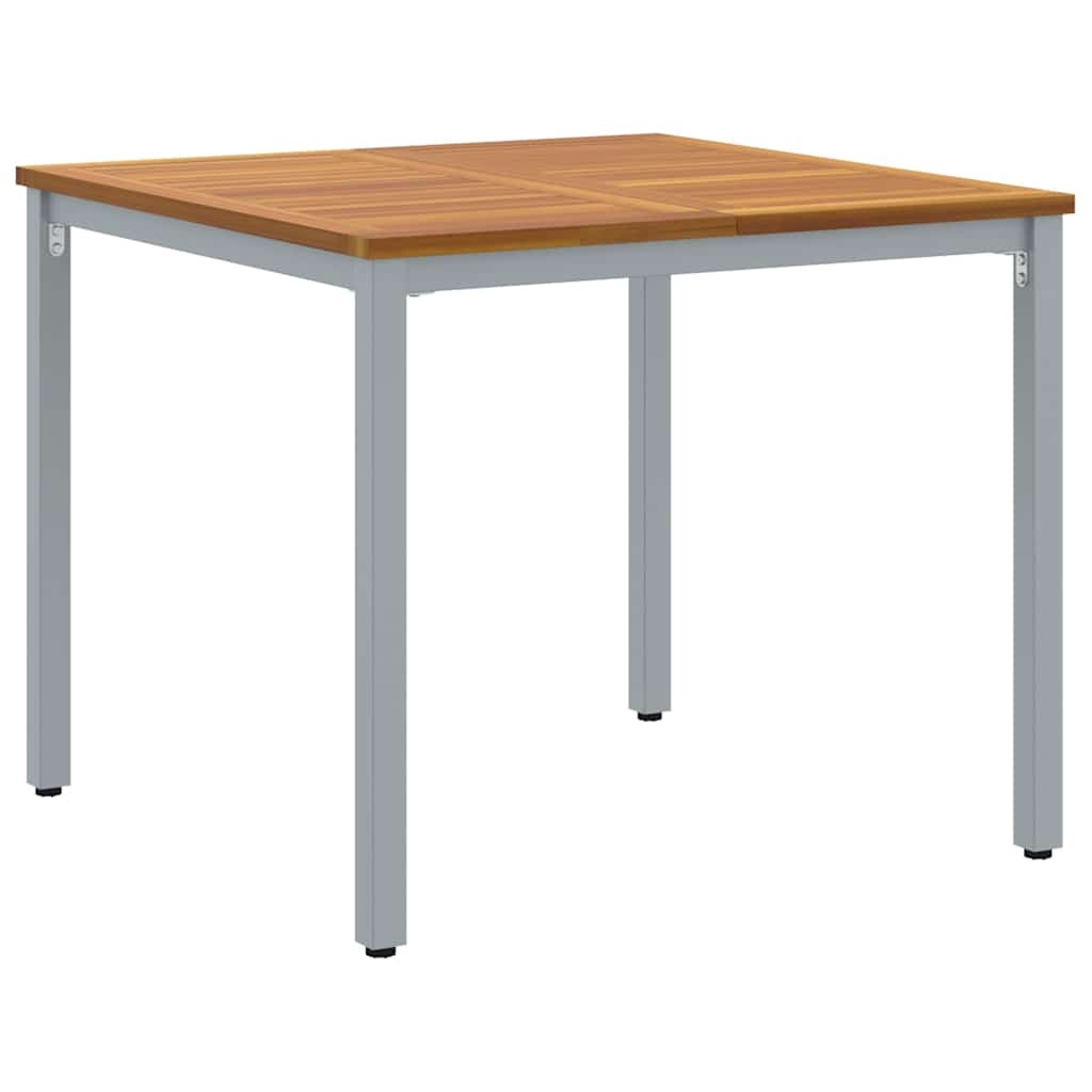 vidaXL Buitentafel 90x90cm Natuur/Grijs - 46% Korting!