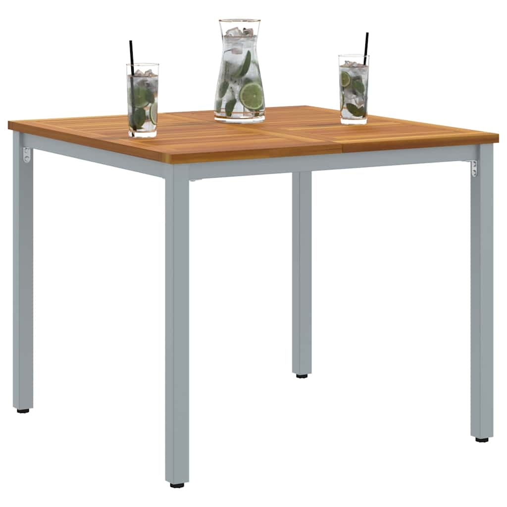 vidaXL Buitentafel 90x90cm Natuur/Grijs - 46% Korting!