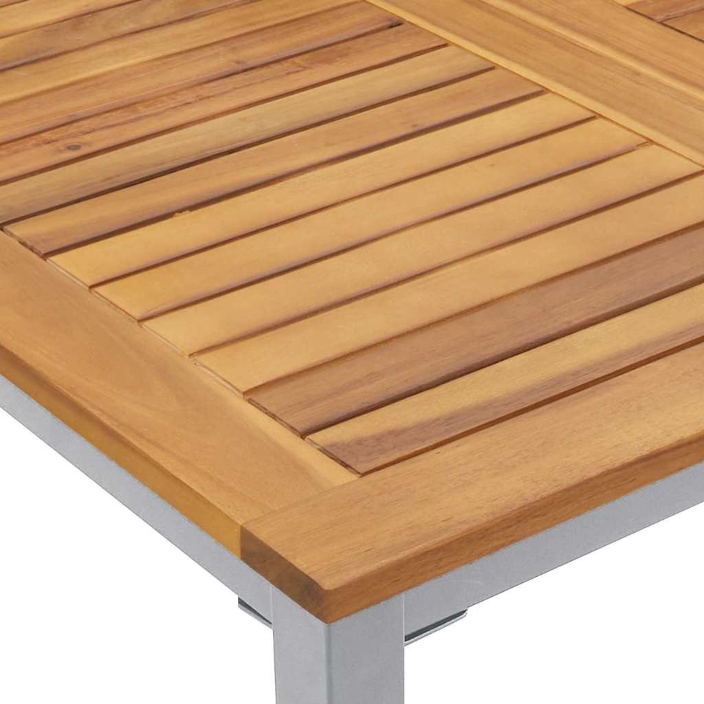 vidaXL Buitentafel 90x90cm Natuur/Grijs - 46% Korting!