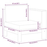 vidaXL Acacia Middenbank Crèmewit - 46% Korting!