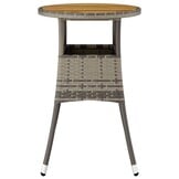 Tuintafel Acaciahout & Rattan Grijs Ø60 - 46% Korting!